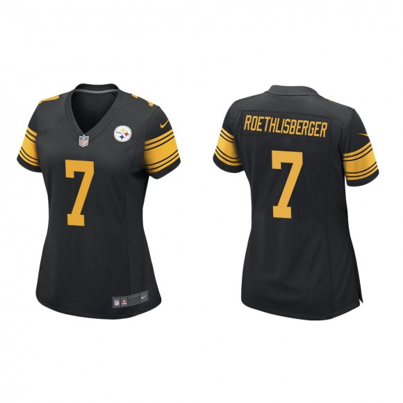 Women's Pittsburgh Steelers Ben Roethlisberger #7 Black Alternate Game Jersey