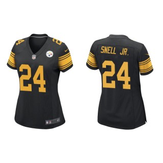 Women's Pittsburgh Steelers Benny Snell Jr. #24 Black Alternate Game Jersey