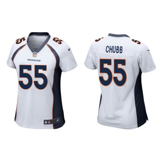 Women's Denver Broncos Bradley Chubb #55 White Game Jersey