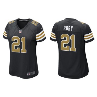 Women's New Orleans Saints Bradley Roby #21 Black Alternate Game Jersey