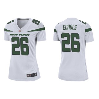 Women's New York Jets Brandin Echols #26 White Game Jersey
