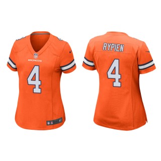 Women's Denver Broncos Brett Rypien #4 Orange Alternate Game Jersey