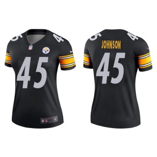 Women's Pittsburgh Steelers Buddy Johnson #45 Black Legend Jersey