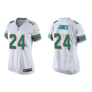 Women's Miami Dolphins Byron Jones #24 White Alternate Game Jersey