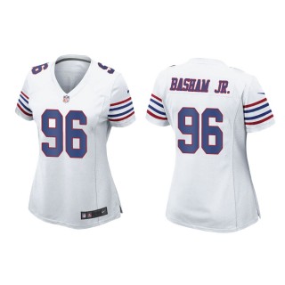 Women's Buffalo Bills Carlos Basham Jr. #96 White Alternate Game Jersey