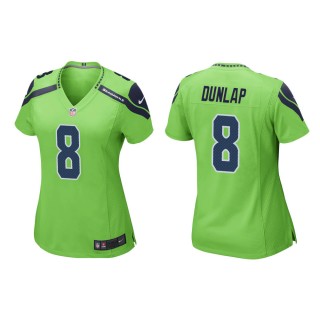 Women's Seattle Seahawks Carlos Dunlap #8 Neon Green Alternate Game Jersey