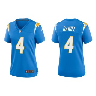 Women's Los Angeles Chargers Chase Daniel #4 Powder Blue Game Jersey