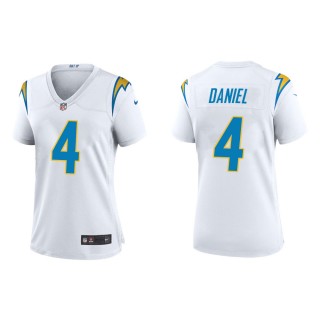 Women's Los Angeles Chargers Chase Daniel #4 White Alternate Game Jersey