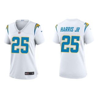 Women's Los Angeles Chargers Chris Harris Jr #25 White Alternate Game Jersey