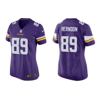 Women's Minnesota Vikings Chris Herndon #89 Purple Game Jersey