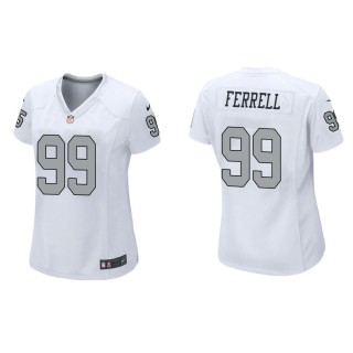 Women's Las Vegas Raiders Clelin Ferrell #99 White Alternate Game Jersey