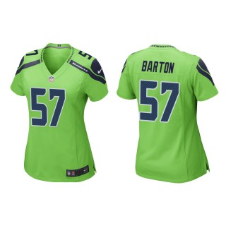 Women's Seattle Seahawks Cody Barton #57 Neon Green Alternate Game Jersey