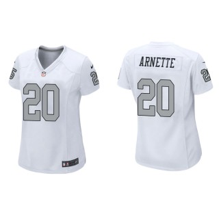 Women's Las Vegas Raiders Damon Arnette #20 White Alternate Game Jersey