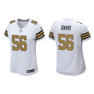 Women's New Orleans Saints Demario Davis #56 White Alternate Game Jersey
