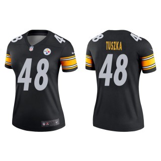 Women's Pittsburgh Steelers Derrek Tuszka #48 Black Legend Jersey