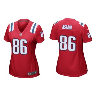 Women's New England Patriots Devin Asiasi #86 Red Alternate Game Jersey