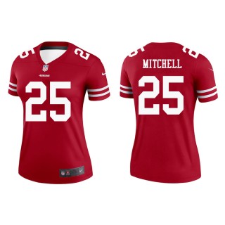 Women's San Francisco 49ers Elijah Mitchell #25 Scarlet Legend Jersey