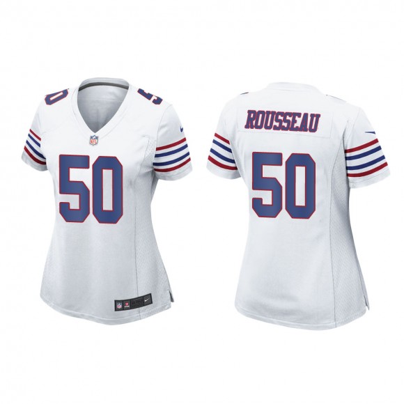Women's Buffalo Bills Gregory Rousseau #50 White Alternate Game Jersey