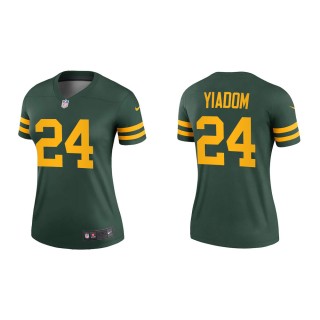Women's Green Bay Packers Isaac Yiadom #24 Green Alternate Legend Jersey