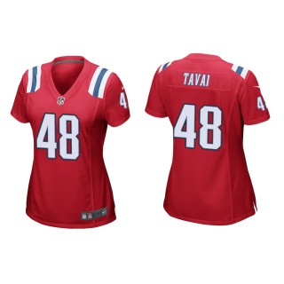 Women's New England Patriots Jahlani Tavai #48 Red Alternate Game Jersey
