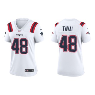 Women's New England Patriots Jahlani Tavai #48 White Game Jersey