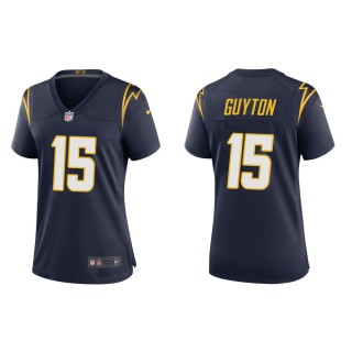 Women's Los Angeles Chargers Jalen Guyton #15 Navy Alternate Game Jersey