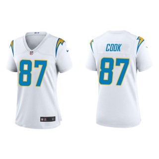 Women's Los Angeles Chargers Jared Cook #87 White Alternate Game Jersey