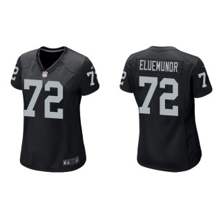 Women's Las Vegas Raiders Jermaine Eluemunor #72 Black Game Jersey