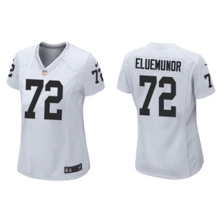 Women's Las Vegas Raiders Jermaine Eluemunor #72 White Game Jersey
