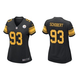 Women's Pittsburgh Steelers Joe Schobert #93 Black Alternate Game Jersey
