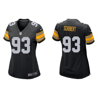 Women's Pittsburgh Steelers Joe Schobert #93 Black Game Jersey