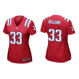 Women's New England Patriots Joejuan Williams #33 Red Alternate Game Jersey