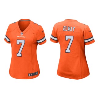 Women's Denver Broncos John Elway #7 Orange Alternate Game Jersey
