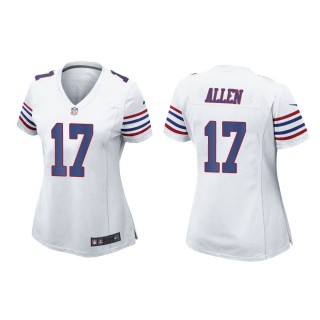 Women's Buffalo Bills Josh Allen #17 White Alternate Game Jersey