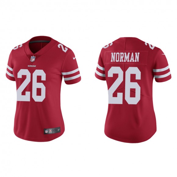 Women's San Francisco 49ers Josh Norman #26 Scarlet Vapor Limited Jersey