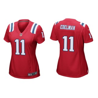 Women's New England Patriots Julian Edelman #11 Red Alternate Game Jersey