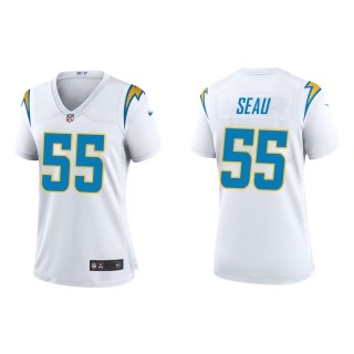Women's Los Angeles Chargers Junior Seau #55 White Alternate Game Jersey