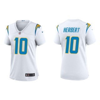 Women's Los Angeles Chargers Justin Herbert #10 White Alternate Game Jersey