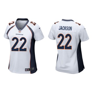 Women's Denver Broncos Kareem Jackson #22 White Game Jersey