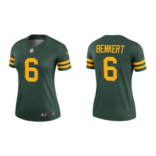 Women's Green Bay Packers Kurt Benkert #6 Green Alternate Legend Jersey