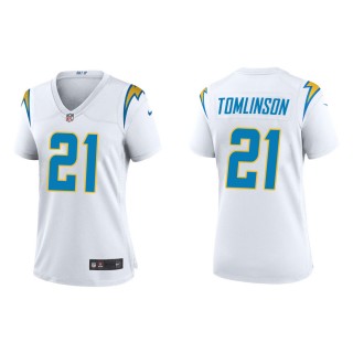 Women's Los Angeles Chargers LaDainian Tomlinson #21 White Alternate Game Jersey