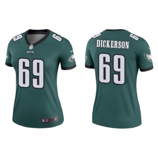 Women's Philadelphia Eagles Landon Dickerson #69 Green Legend Jersey