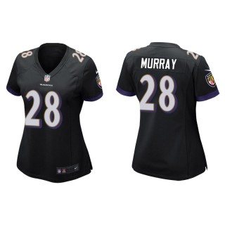 Women's Baltimore Ravens Latavius Murray #28 Black Game Jersey