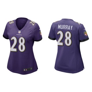 Women's Baltimore Ravens Latavius Murray #28 Purple Game Jersey