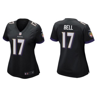 Women's Baltimore Ravens Le'Veon Bell #17 Black Game Jersey