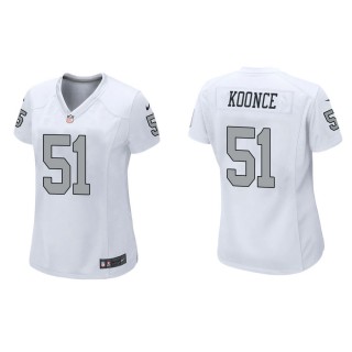 Women's Las Vegas Raiders Malcolm Koonce #51 White Alternate Game Jersey