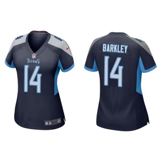 Women's Tennessee Titans Matt Barkley #14 Navy Game Jersey
