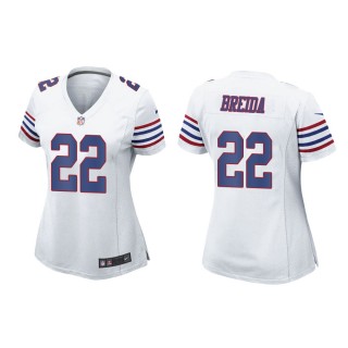 Women's Buffalo Bills Matt Breida #22 White Alternate Game Jersey
