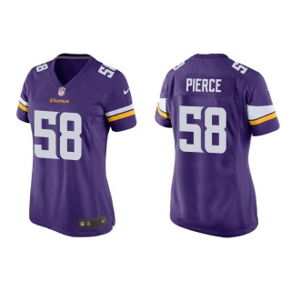 Women's Minnesota Vikings Michael Pierce #58 Purple Game Jersey