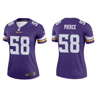 Women's Minnesota Vikings Michael Pierce #58 Purple Legend Jersey